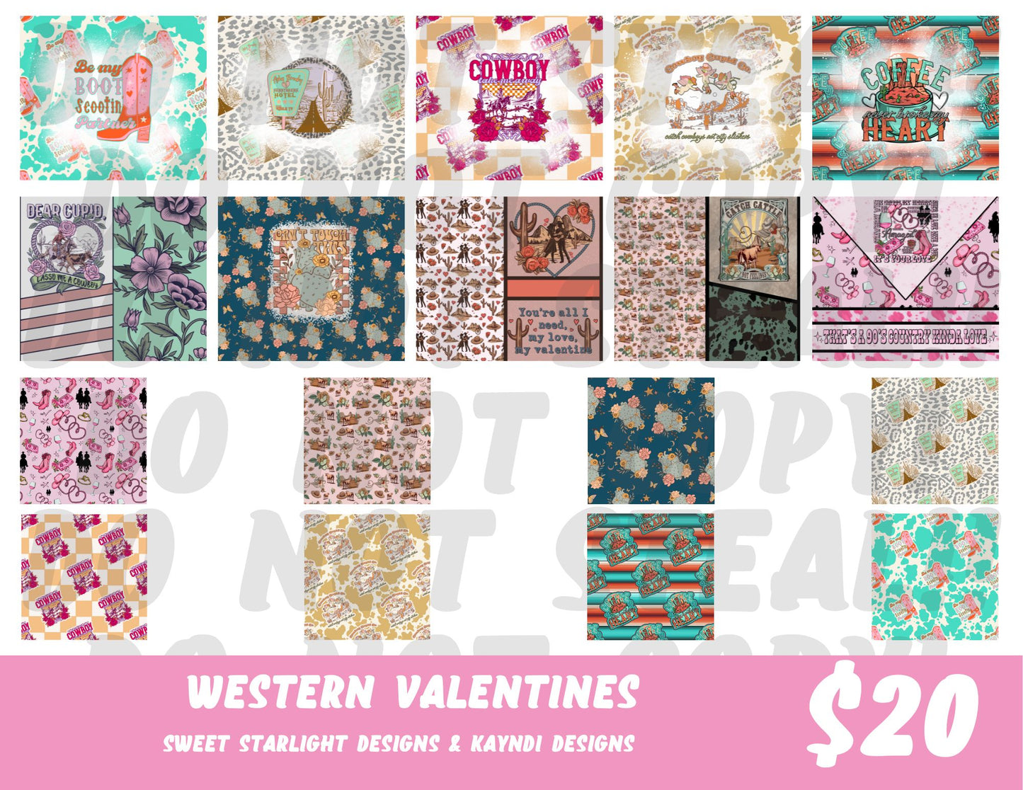 Western Valentines Design Collab | PNG