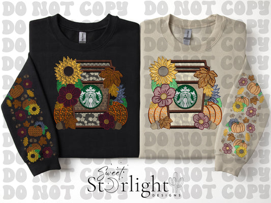 Faux lace Fall Starbucks Set