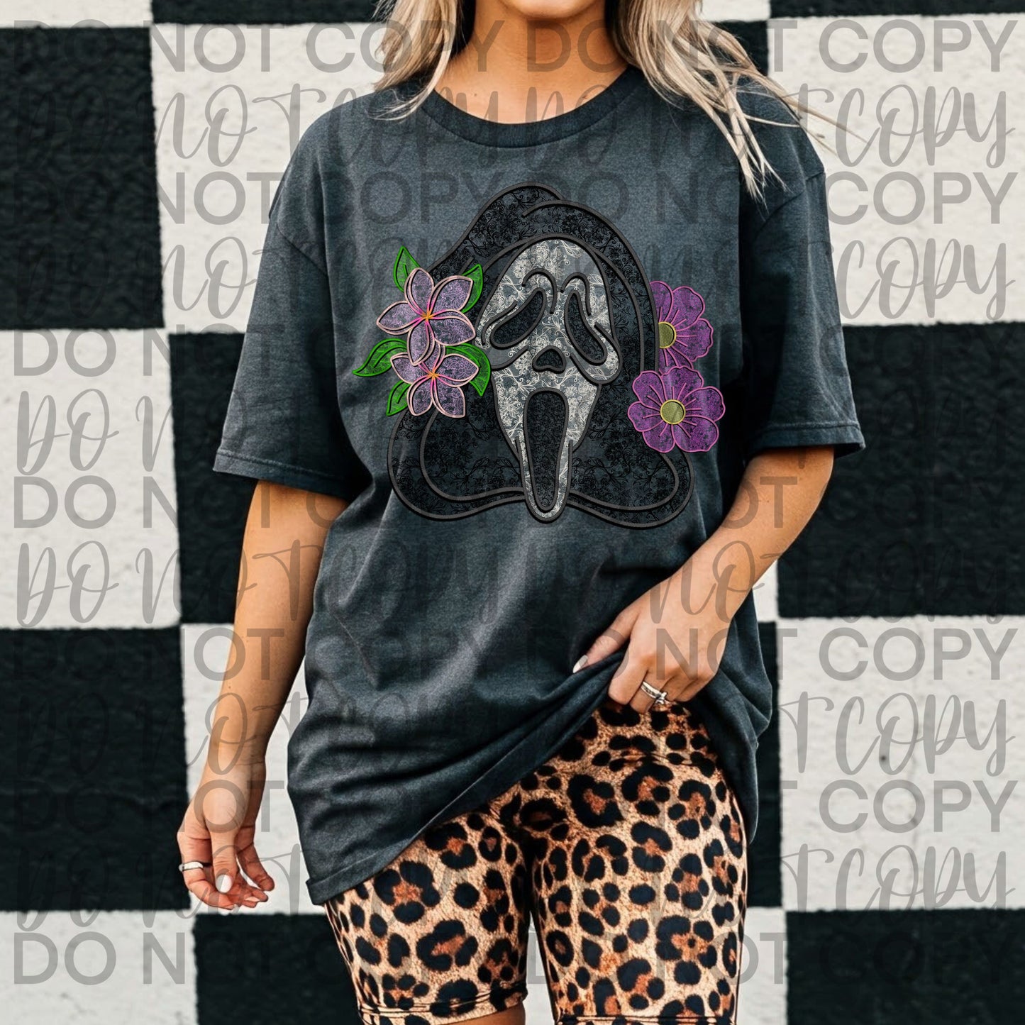 FLORAL FAUX LACE GHOSTFACE