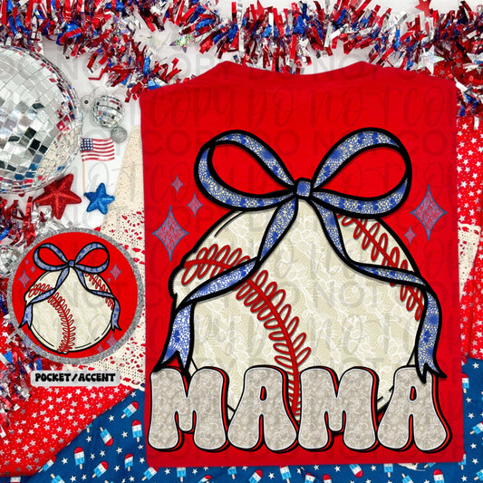 Faux lace Baseball Mama