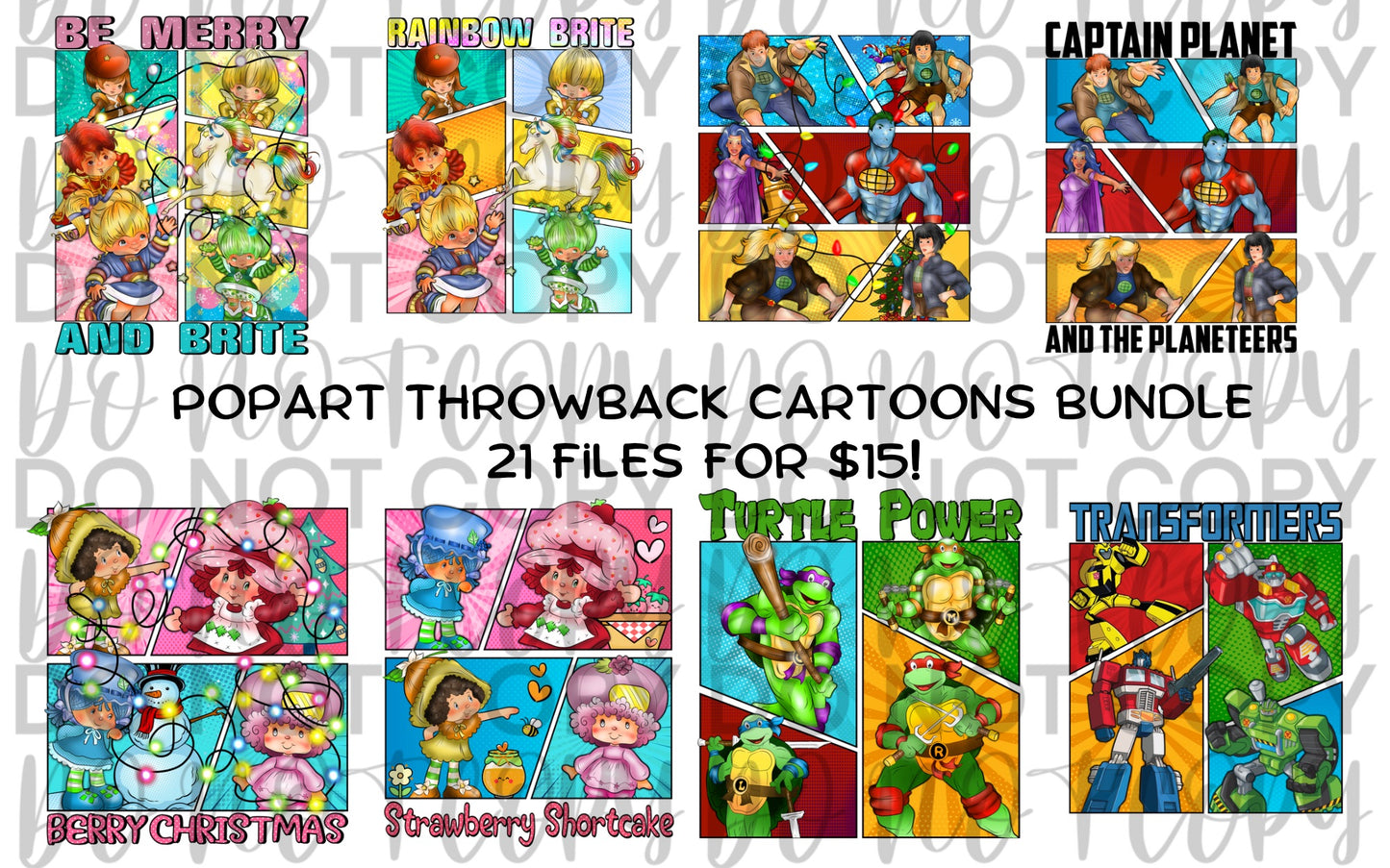 Popart Throwback Cartoons Bundle