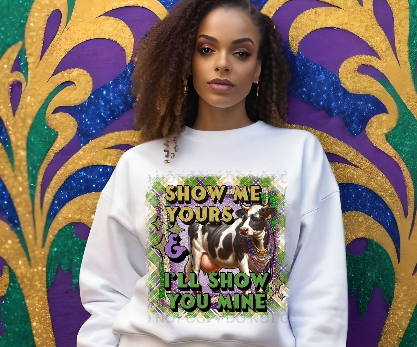 Show Me Yours Mardi Gras Cow