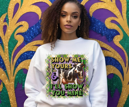 Show Me Yours Mardi Gras Cow