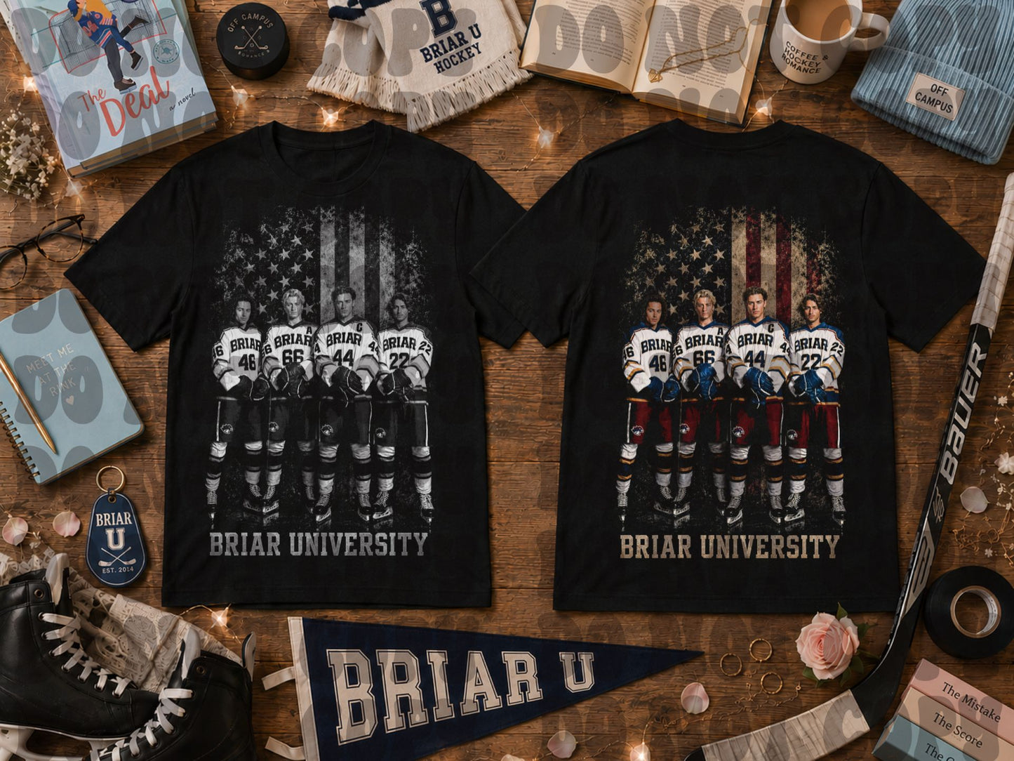 Briar University color and monochrome-Dark tees only