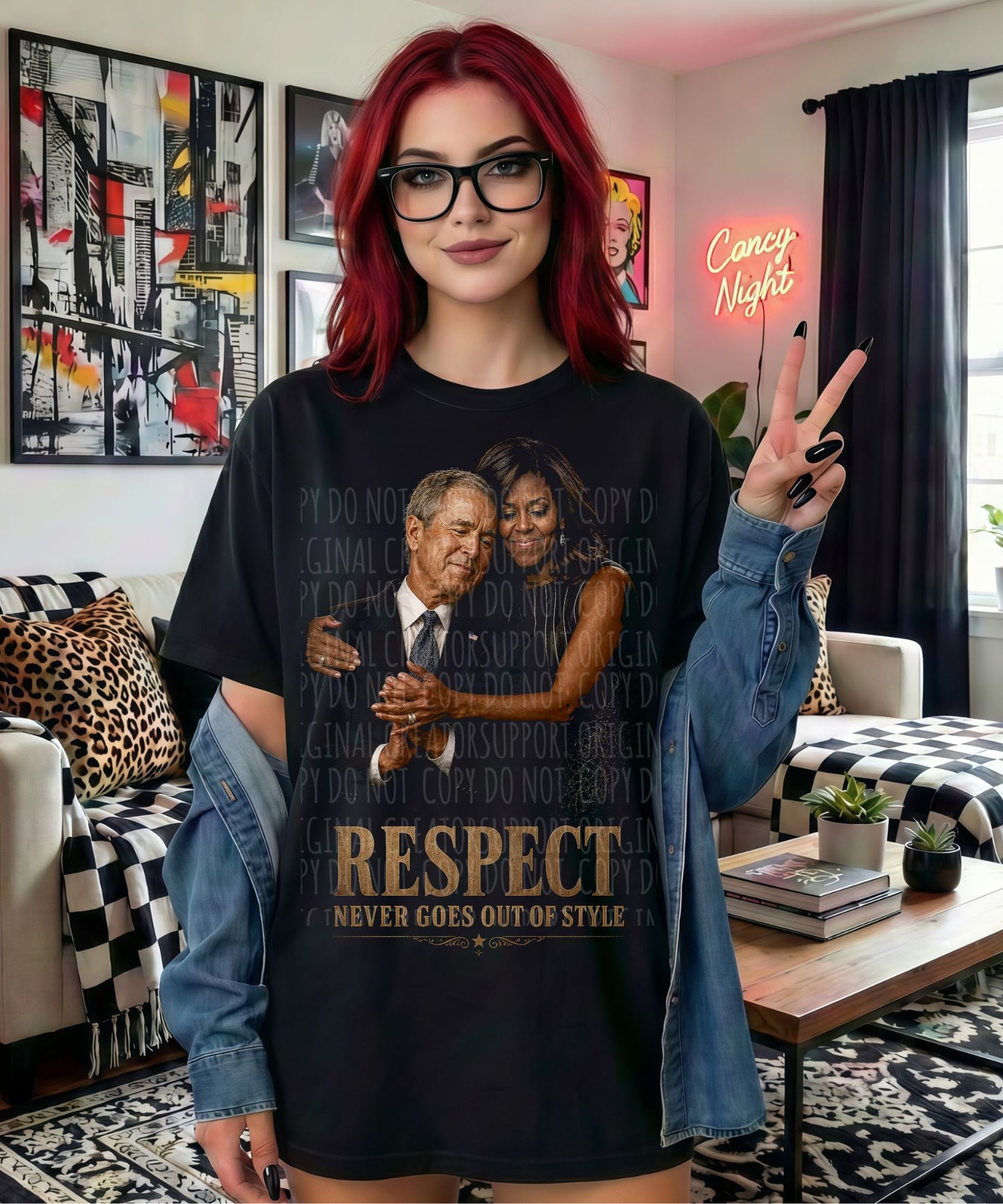RESPECT NEVER GOES OUT OF STYLE-DARK TEES ONLY