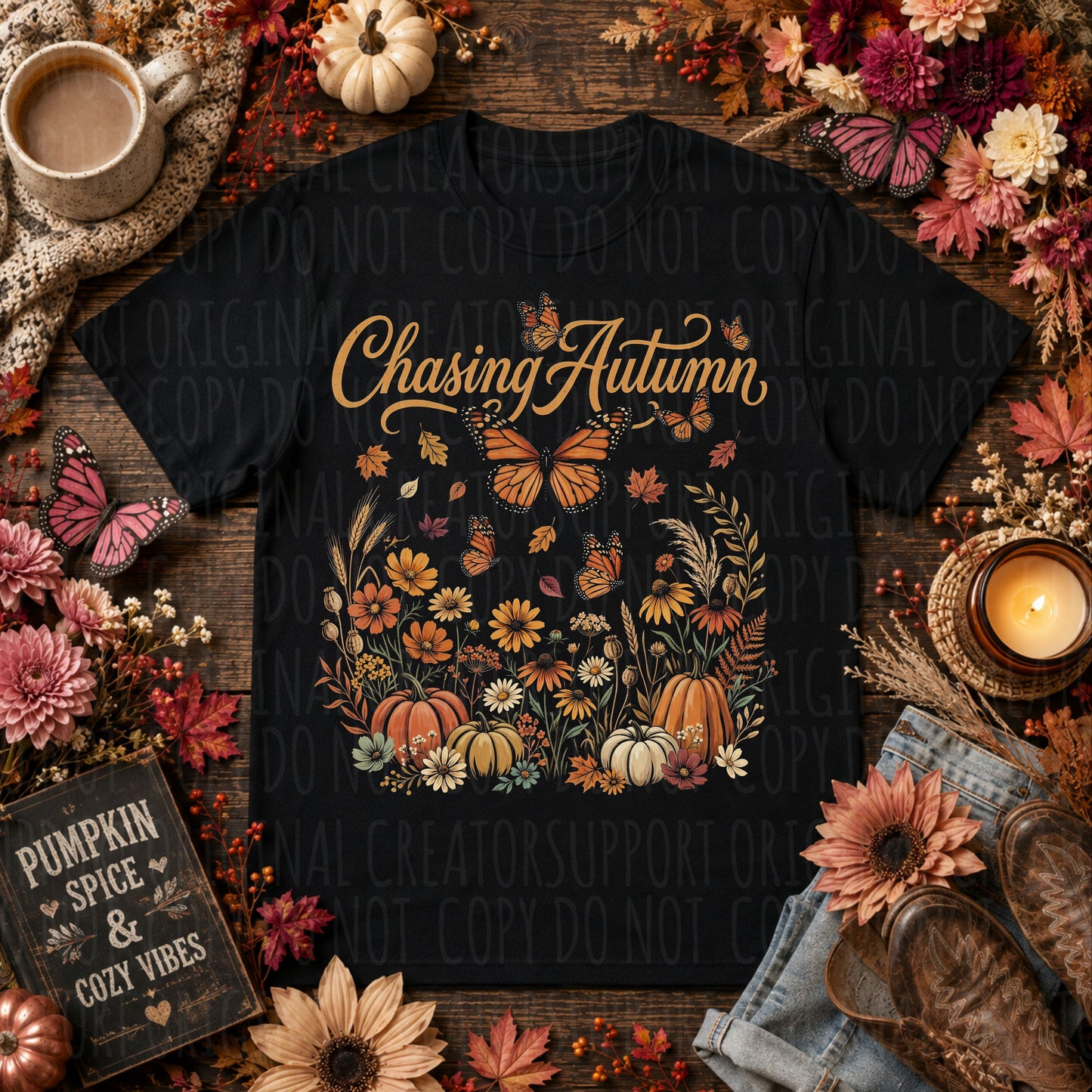 Dark tees only! Halftone Chasing Autumn