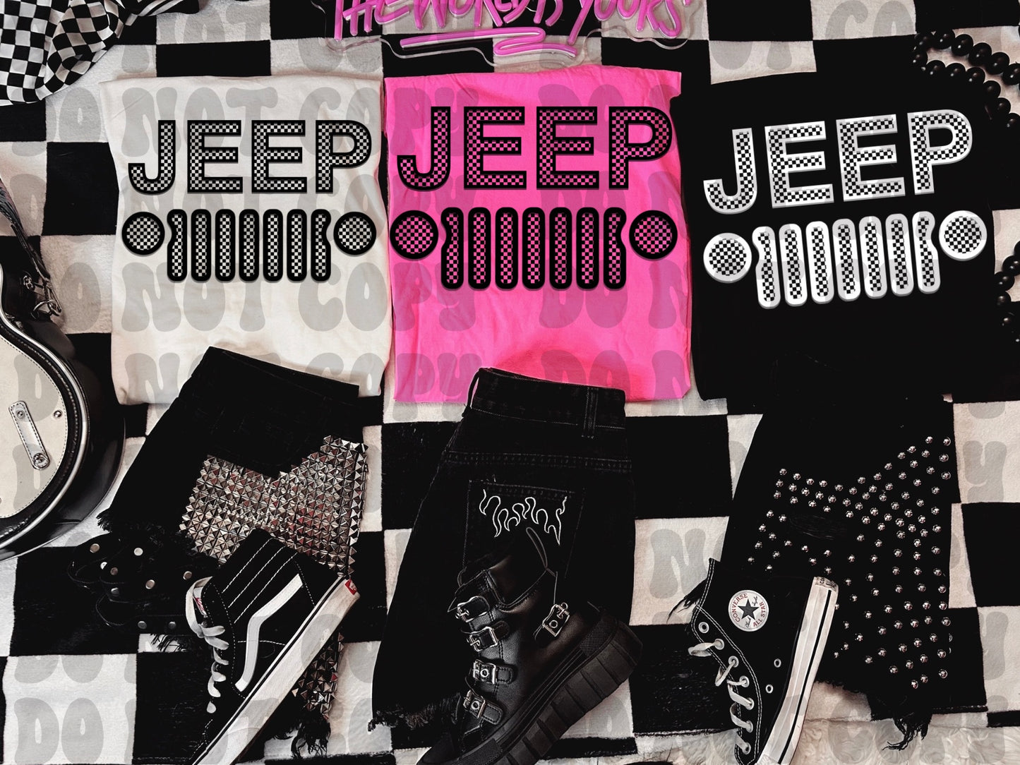 Checkered J$$P