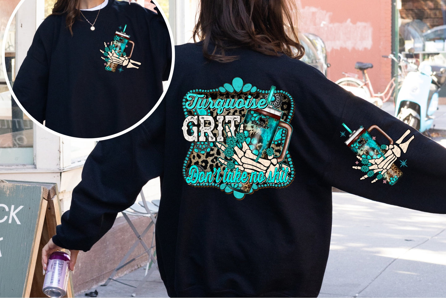 TURQUOISE GRIT DON’T TAKE NO SHIT