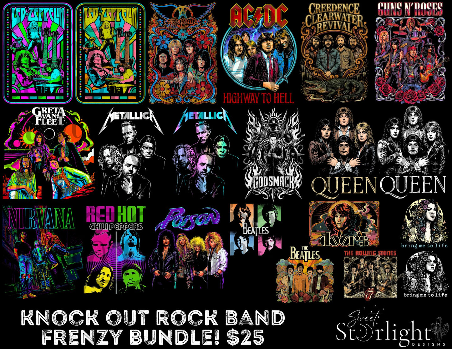 2/27 Black Knockout Band Bundle