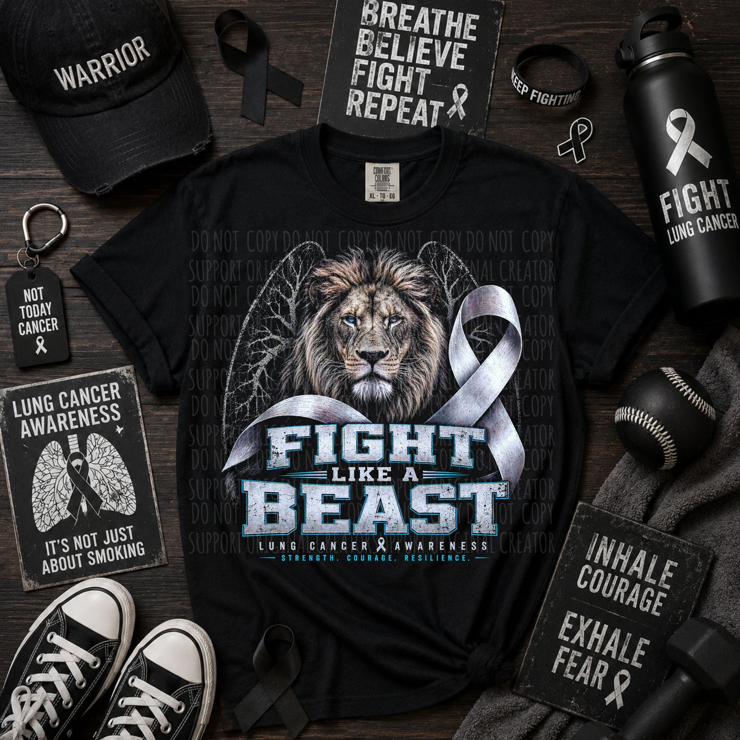 Dark tees only! Halftone Fight like a Beast