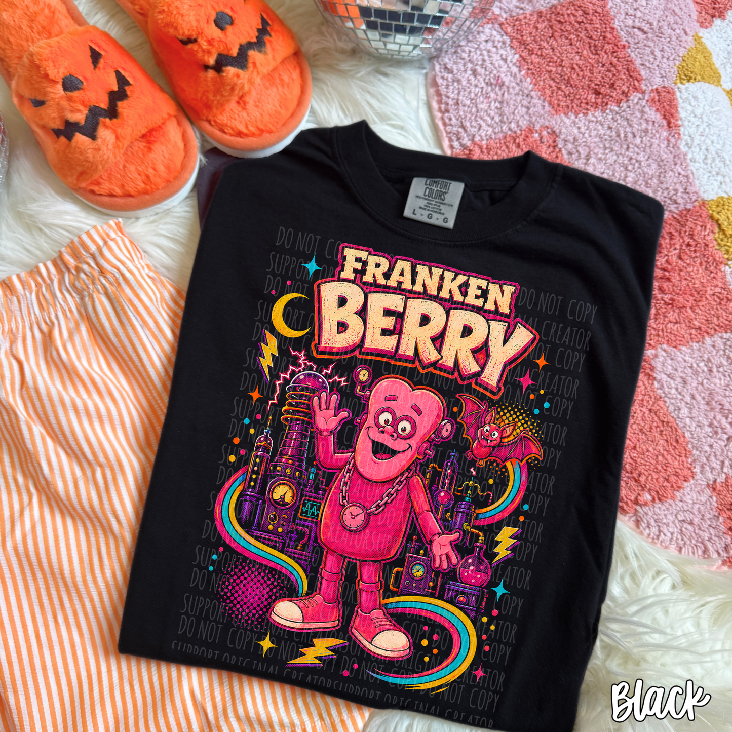 Dark tees only! Halftone Franken Berry
