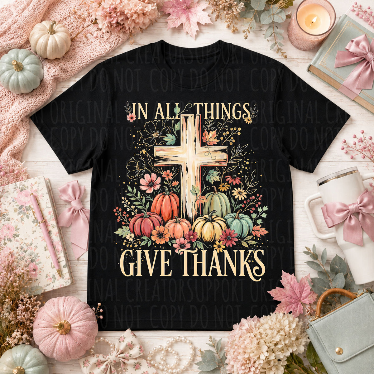 Dark tees only! Halftone Give Thanks