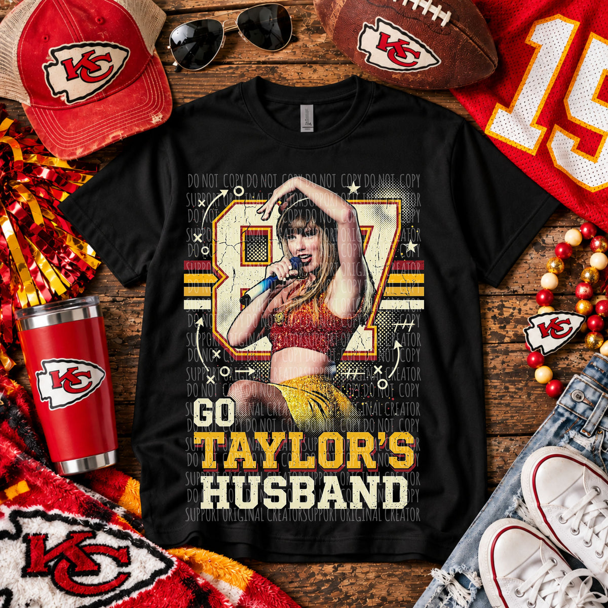 DARK TEES ONLY! HALFTONE GO TS Husband