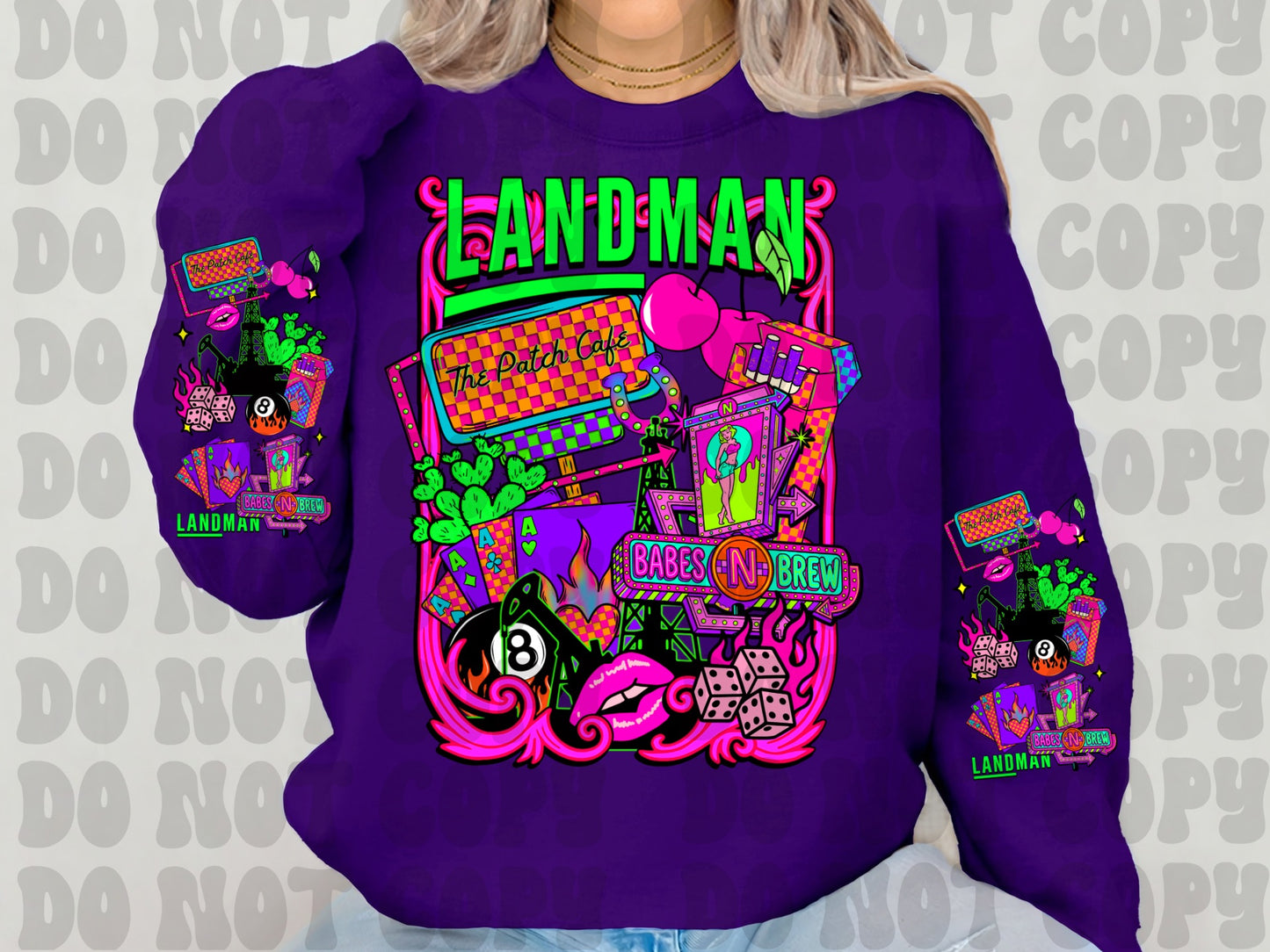 Neon land.man collage