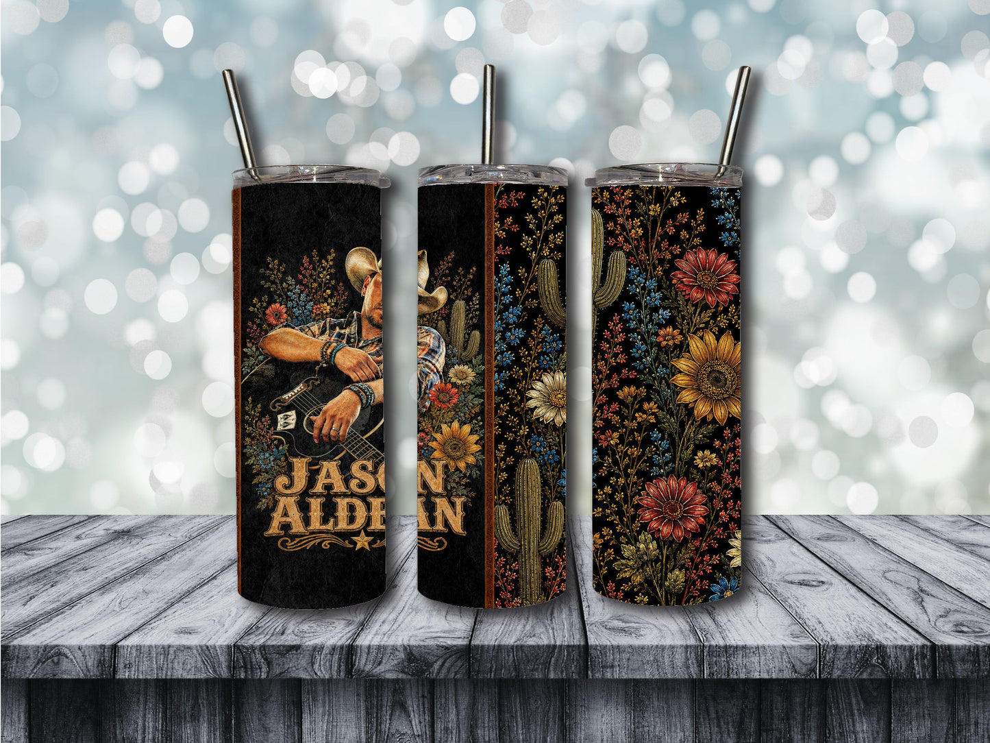 JA FLORAL TUMBLER