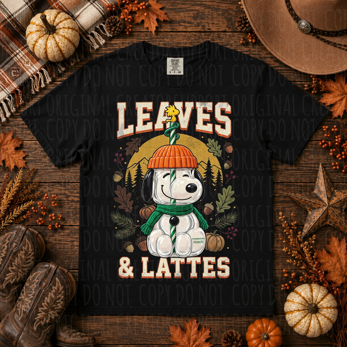 Dark tees only! Leaves and Lattes