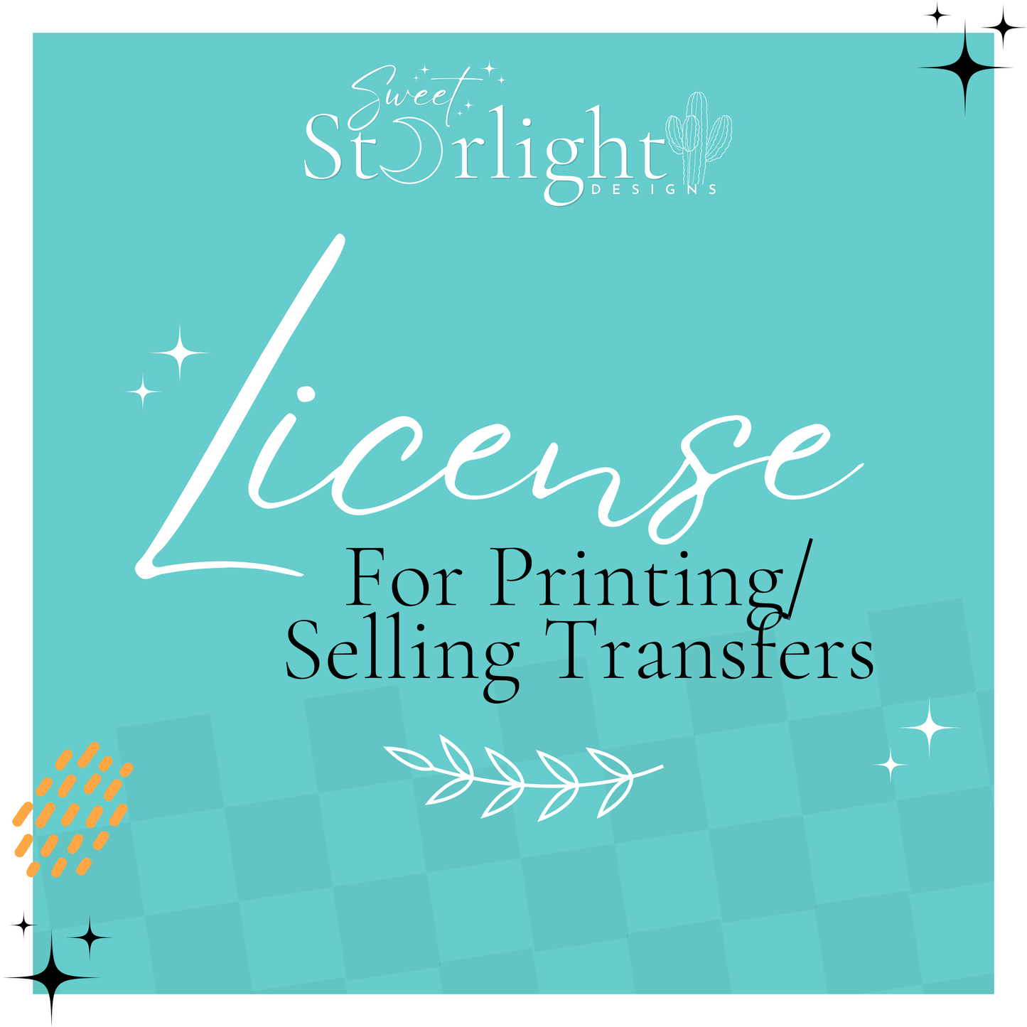 License for printing/selling transfers