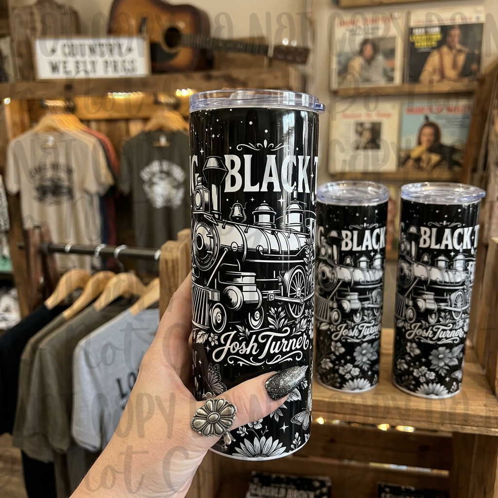 LONG BLACK TRAIN TUMBLERS 2 OPTIONS