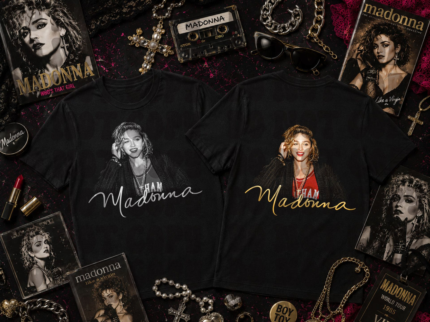 MA-DONNA COLOR AND MONOCHROME- DARK TEES ONLY!