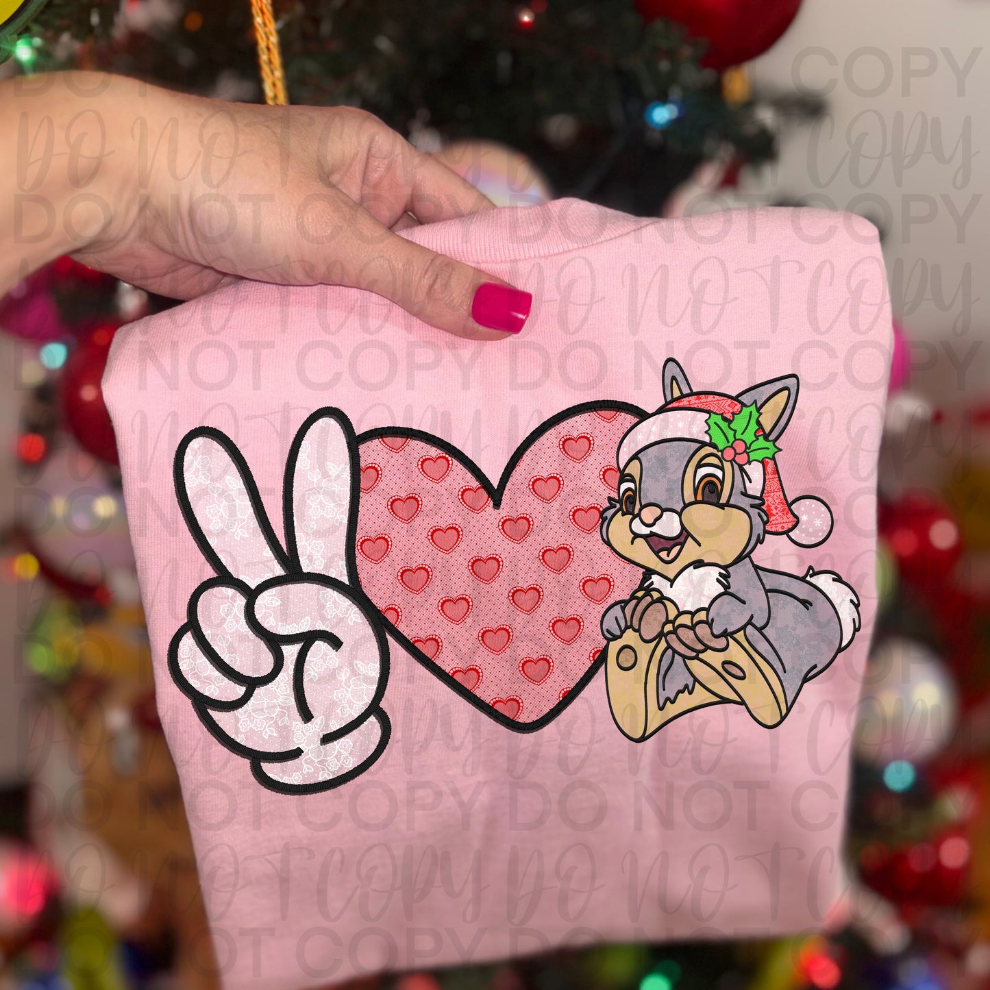 Peace Love Bunny Christmas