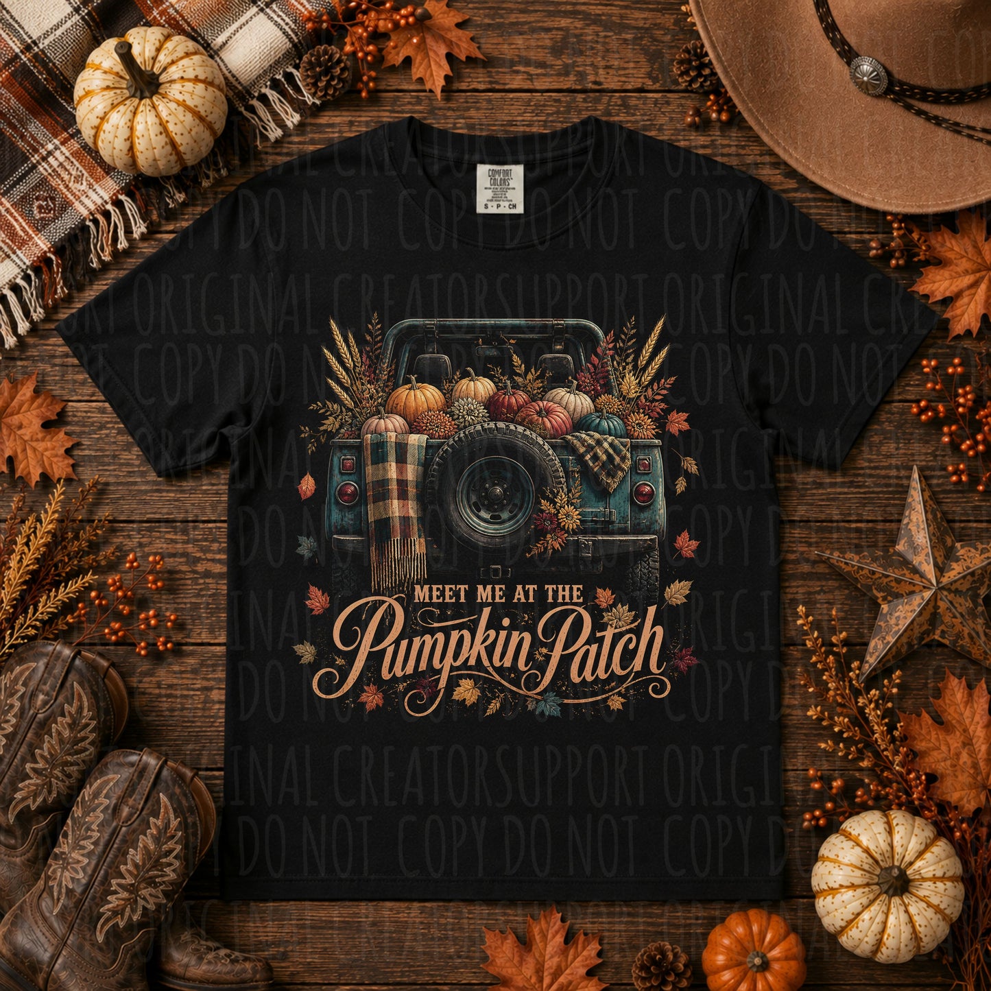 Dark tees only! Halftone Pumpkin Patch J$$P