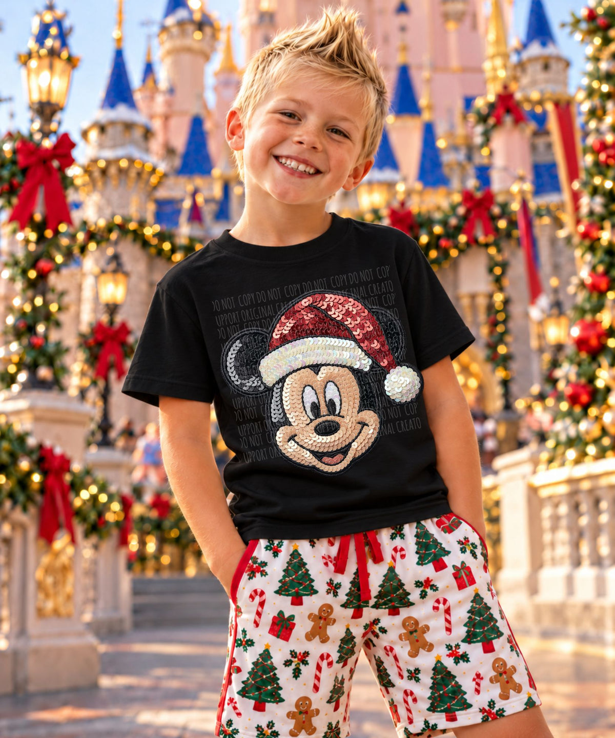 BOY MOUSE CHRISTMAS Sequin