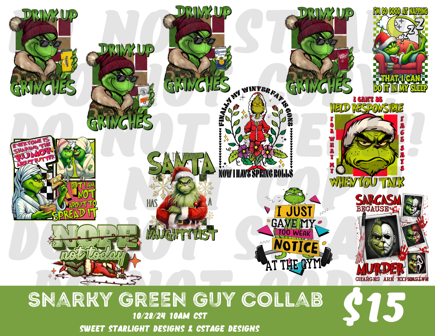 Punny/Snarky Green Guy Collab