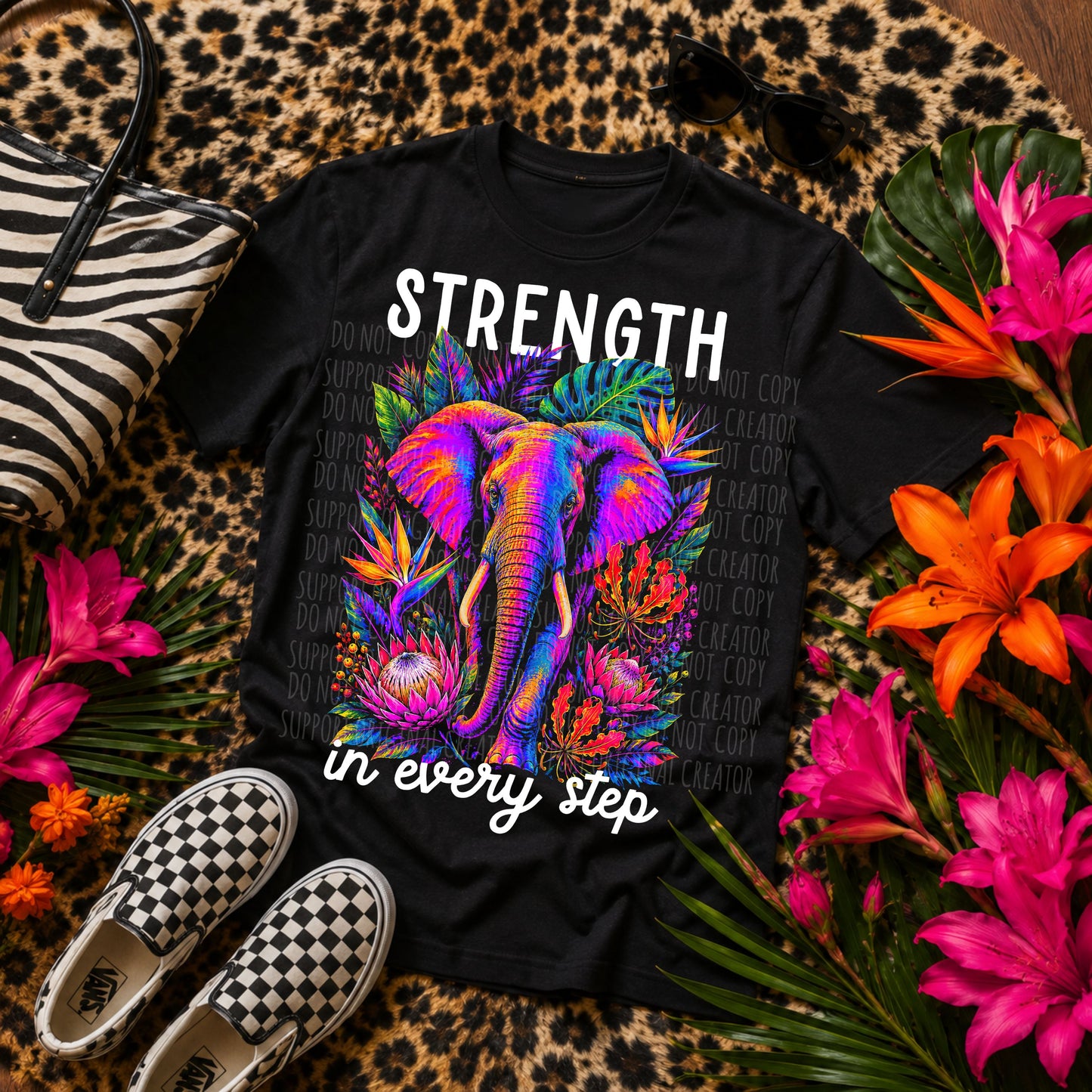 STRENGTH IN EVERY STEP-DARK TEES ONLY!