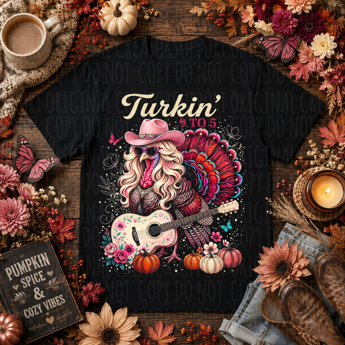 Dark tees only! Halftone Turkey 9 to 5