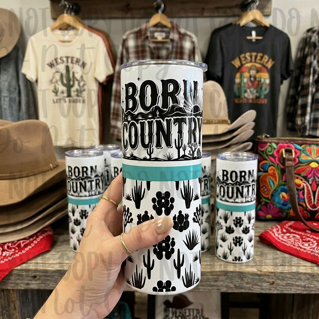 Born Country Western Tumbler