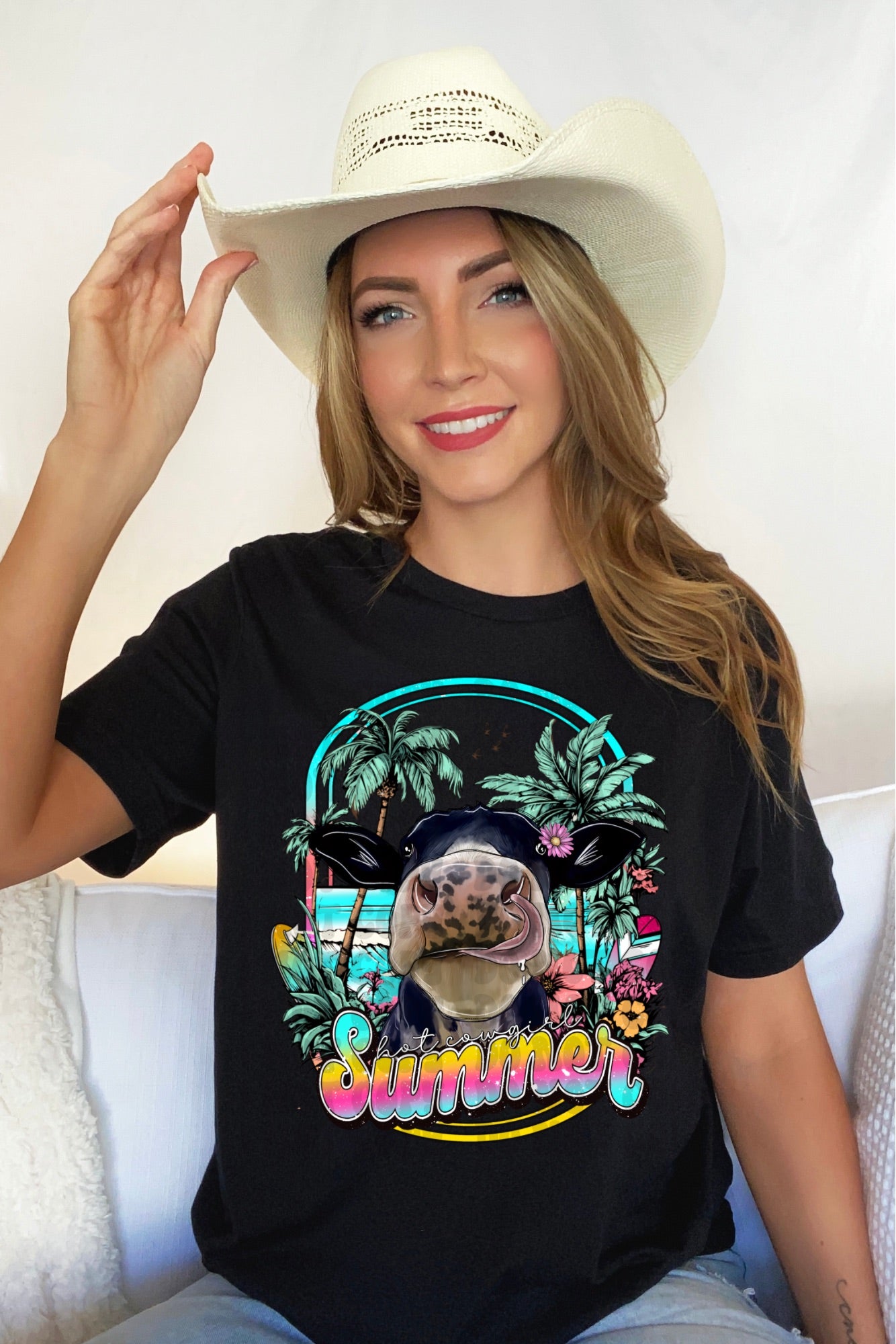 Hot Cowgirl Summer Cow