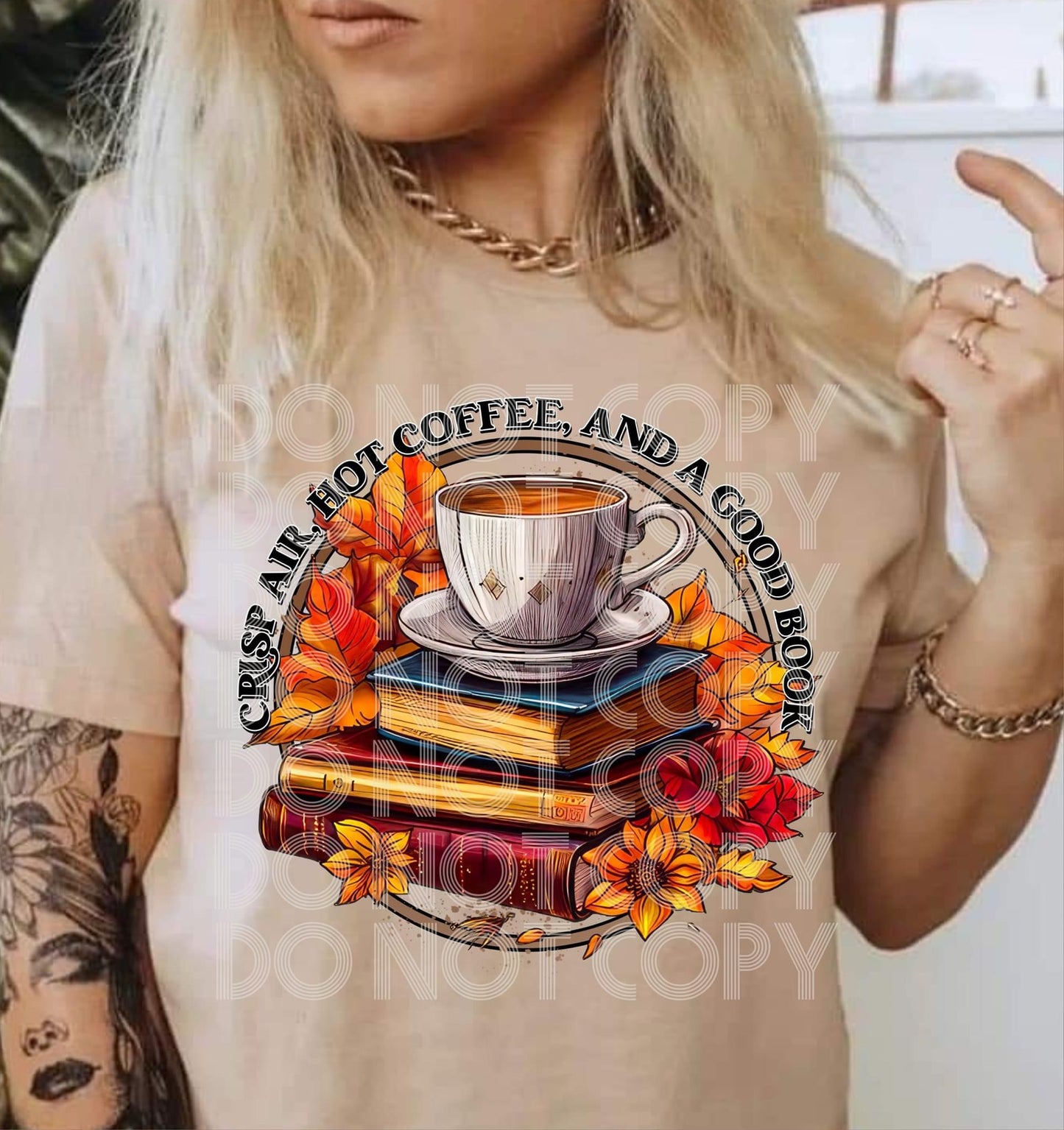 Crisp air, Coffee, and a Good Book with Matching Tumbler