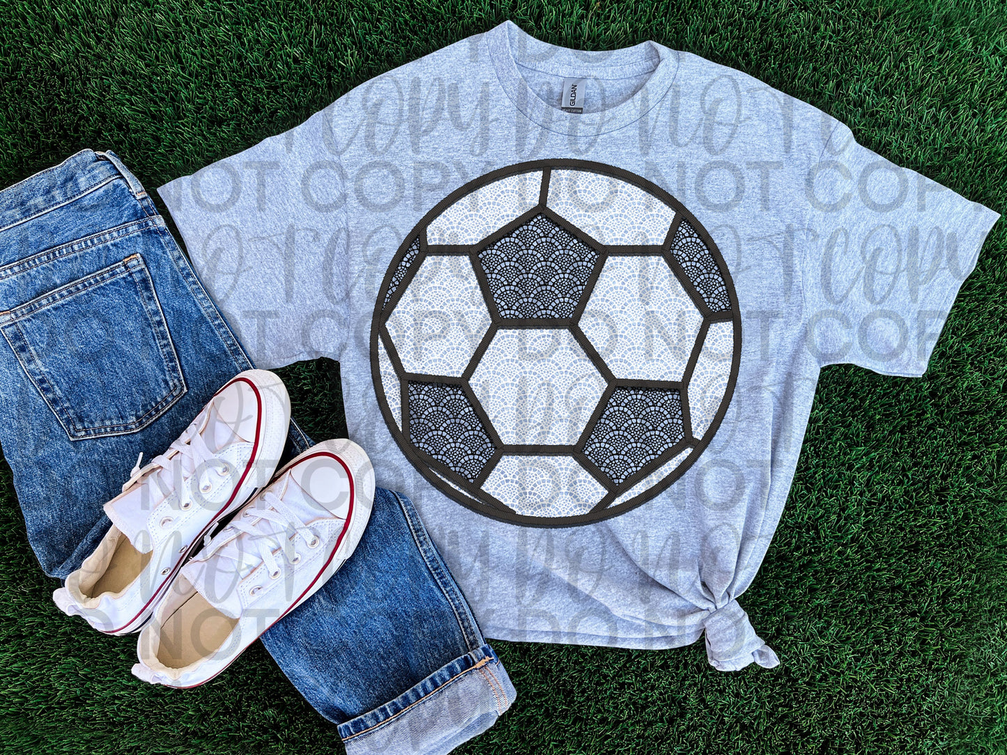 Lace soccer ball