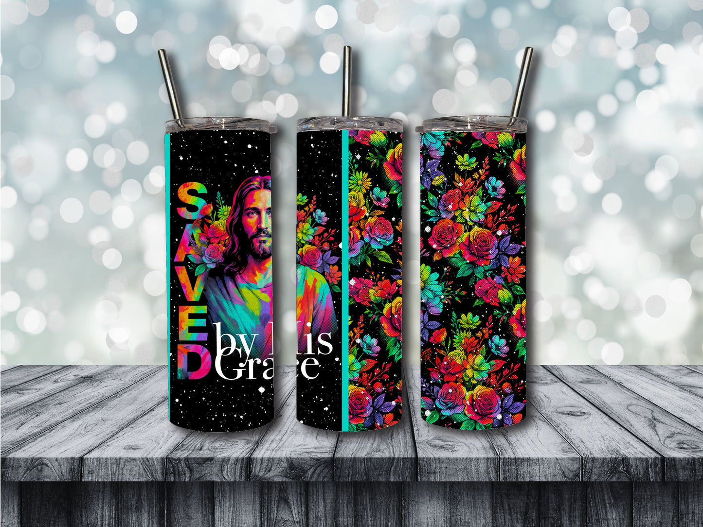 Saved by His Grace Tumbler