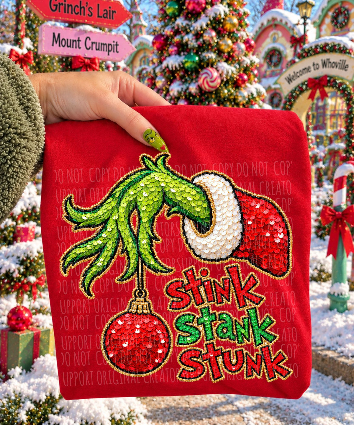 Stink stank stunk sequin