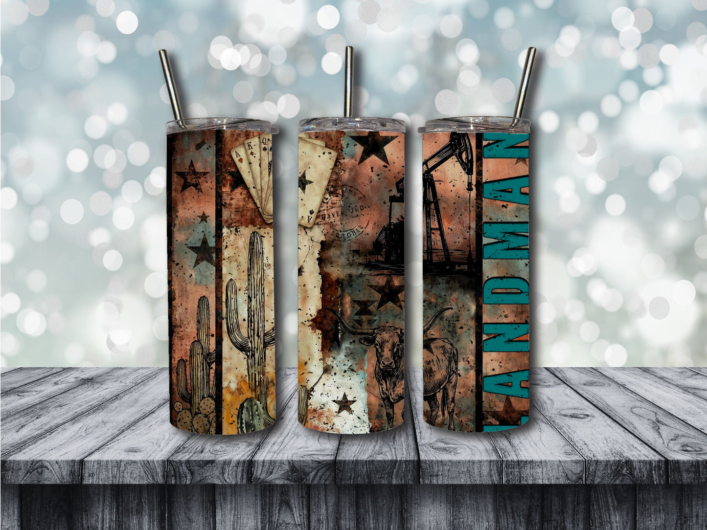 Western Grunge Landman Tumbler