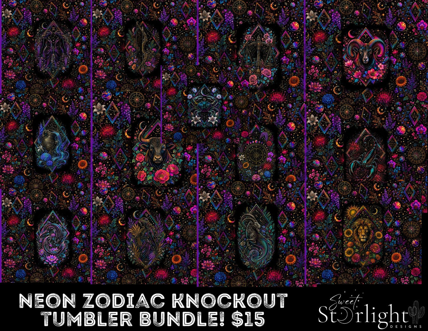 Neon Zodiac Tumbler Bundle
