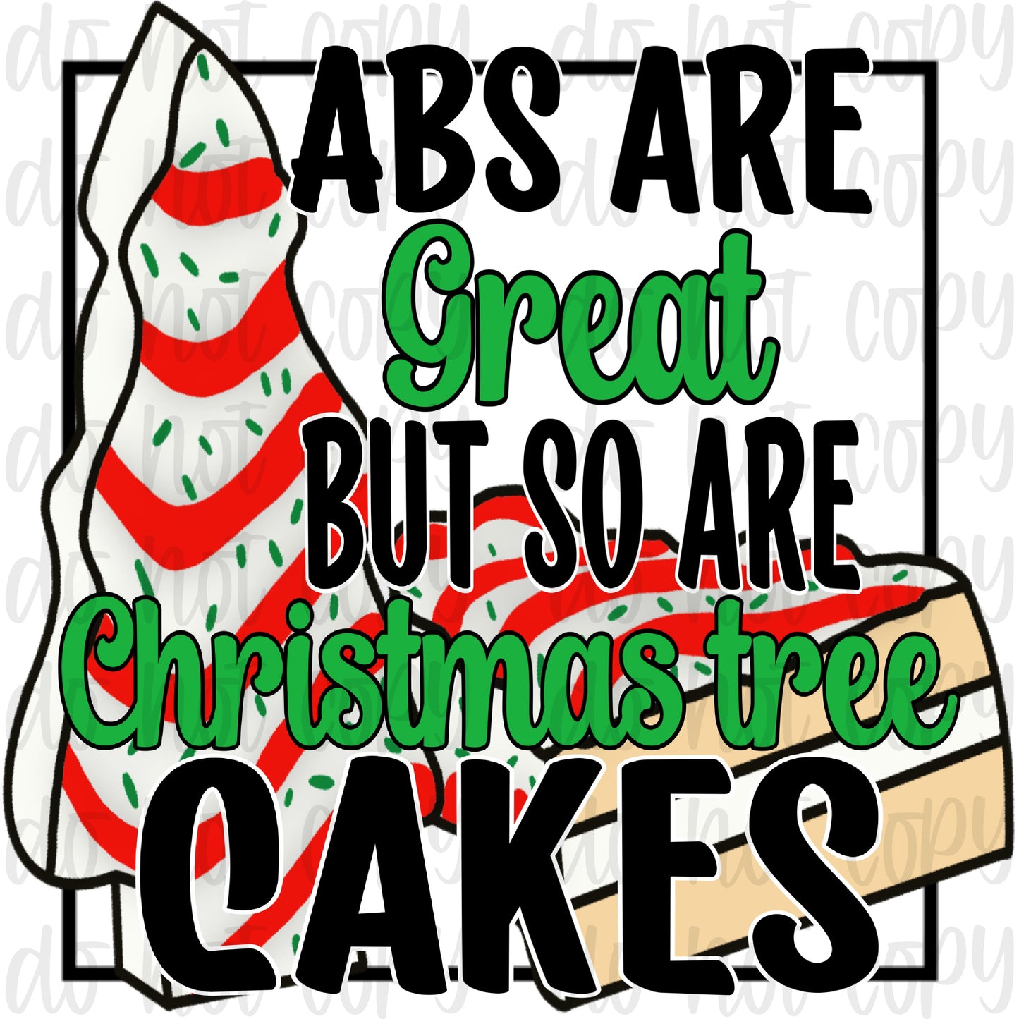 Abs Christmas tree cake