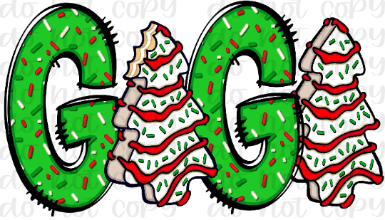 Gigi and Nana Christmas Tree Cakes