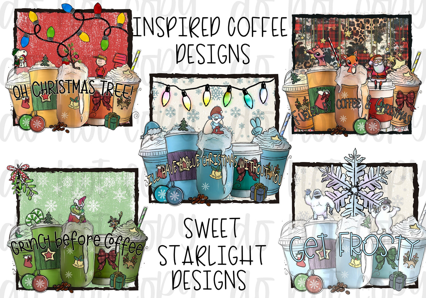Inspired Christmas coffee get all 5 designs!