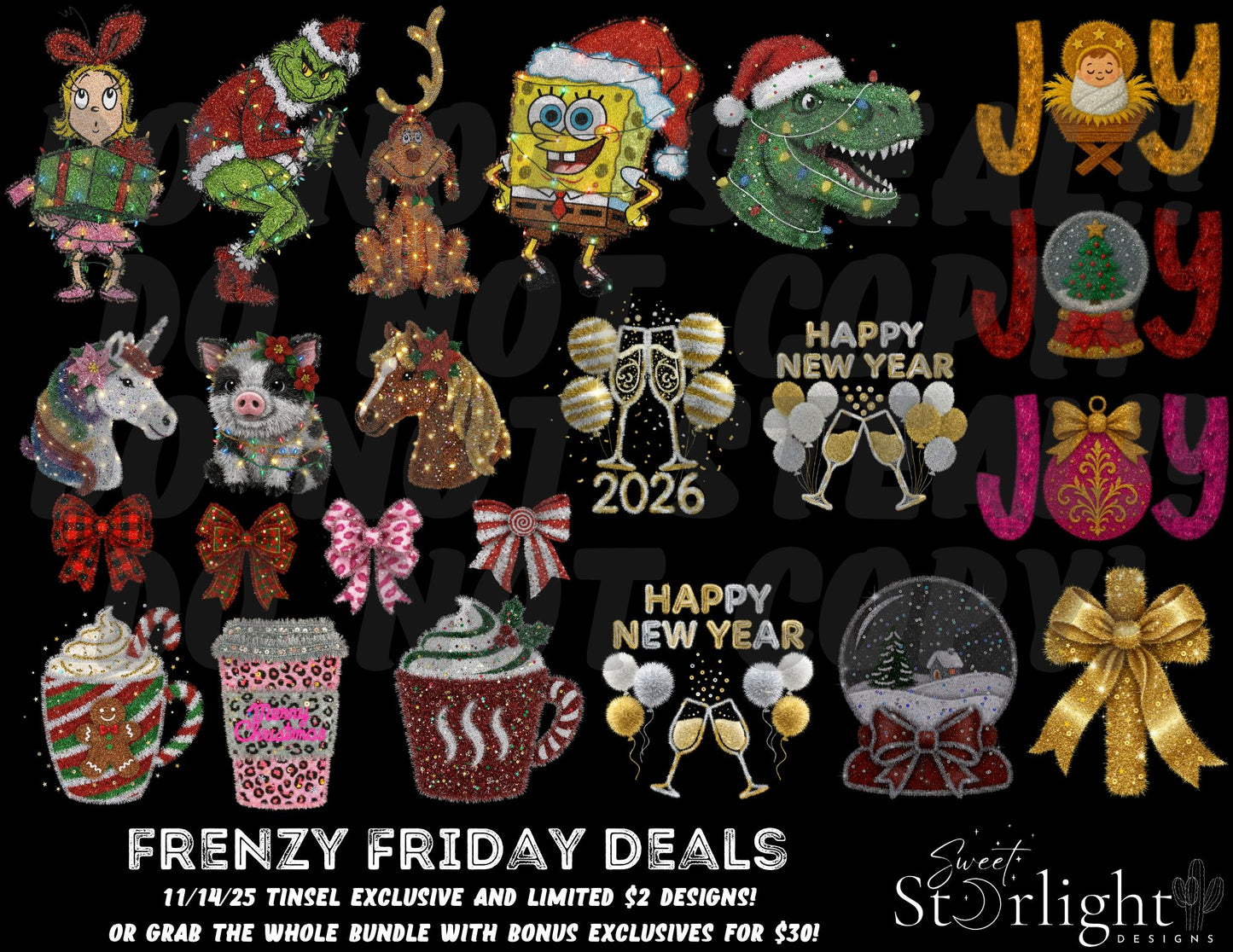 11/14 Frenzy Friday BIG TINSEL BUNDLE-over 50 files with bundle exclusives!!!