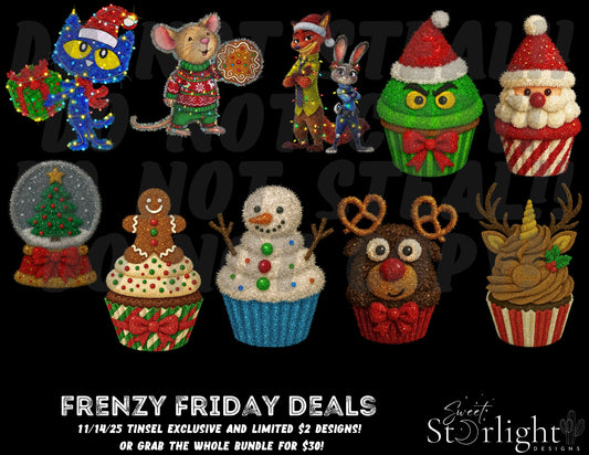11/14 Frenzy Friday BIG TINSEL BUNDLE-over 50 files with bundle exclusives!!!
