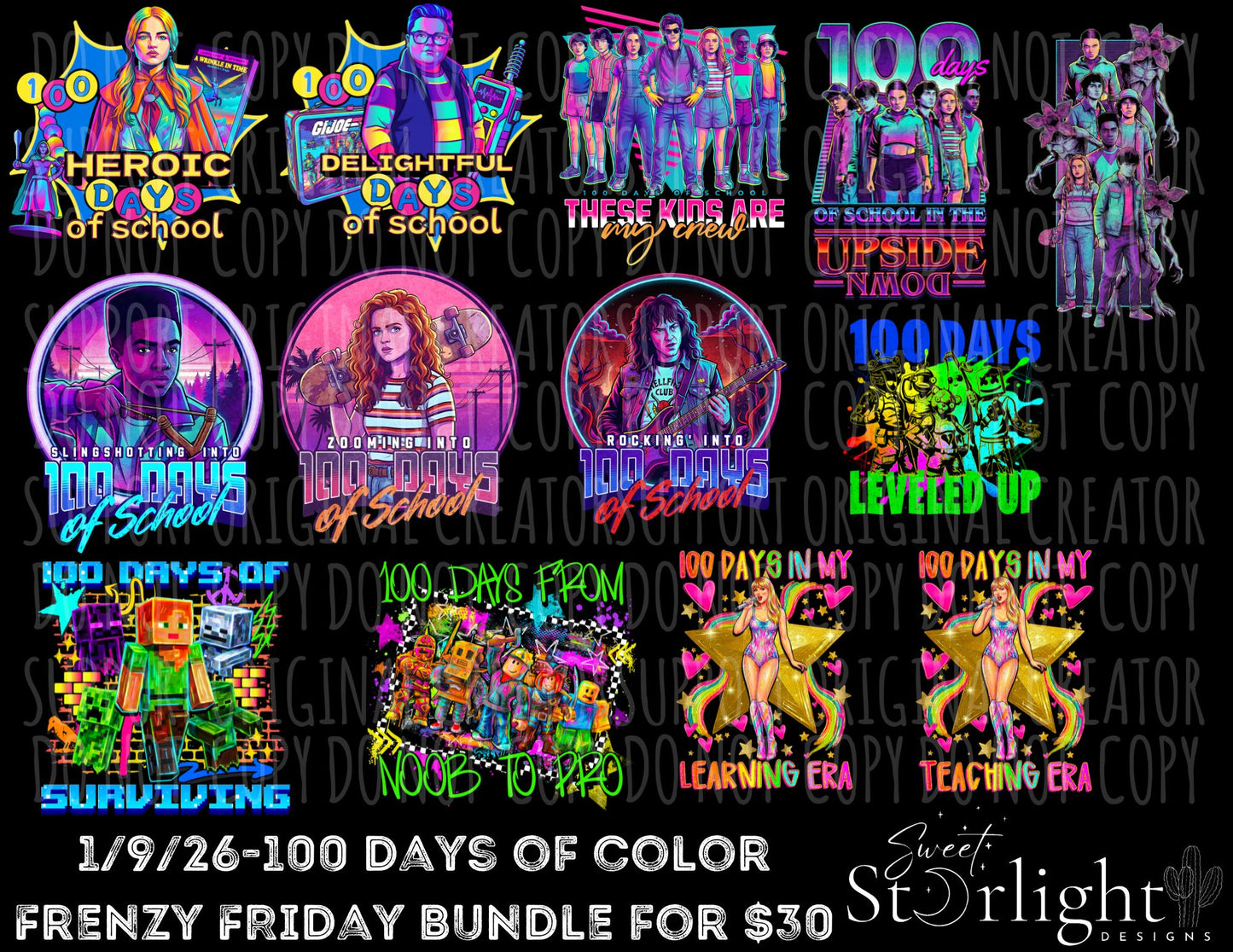 1/9/26 100 Colorful Days of School Bundle