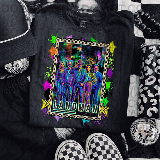 Neon splatter Landman