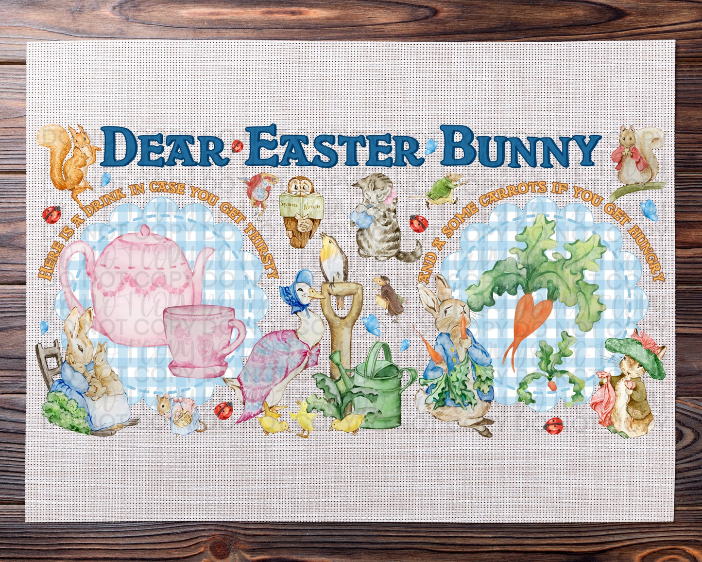 Rabbit Easter Tray/placemat