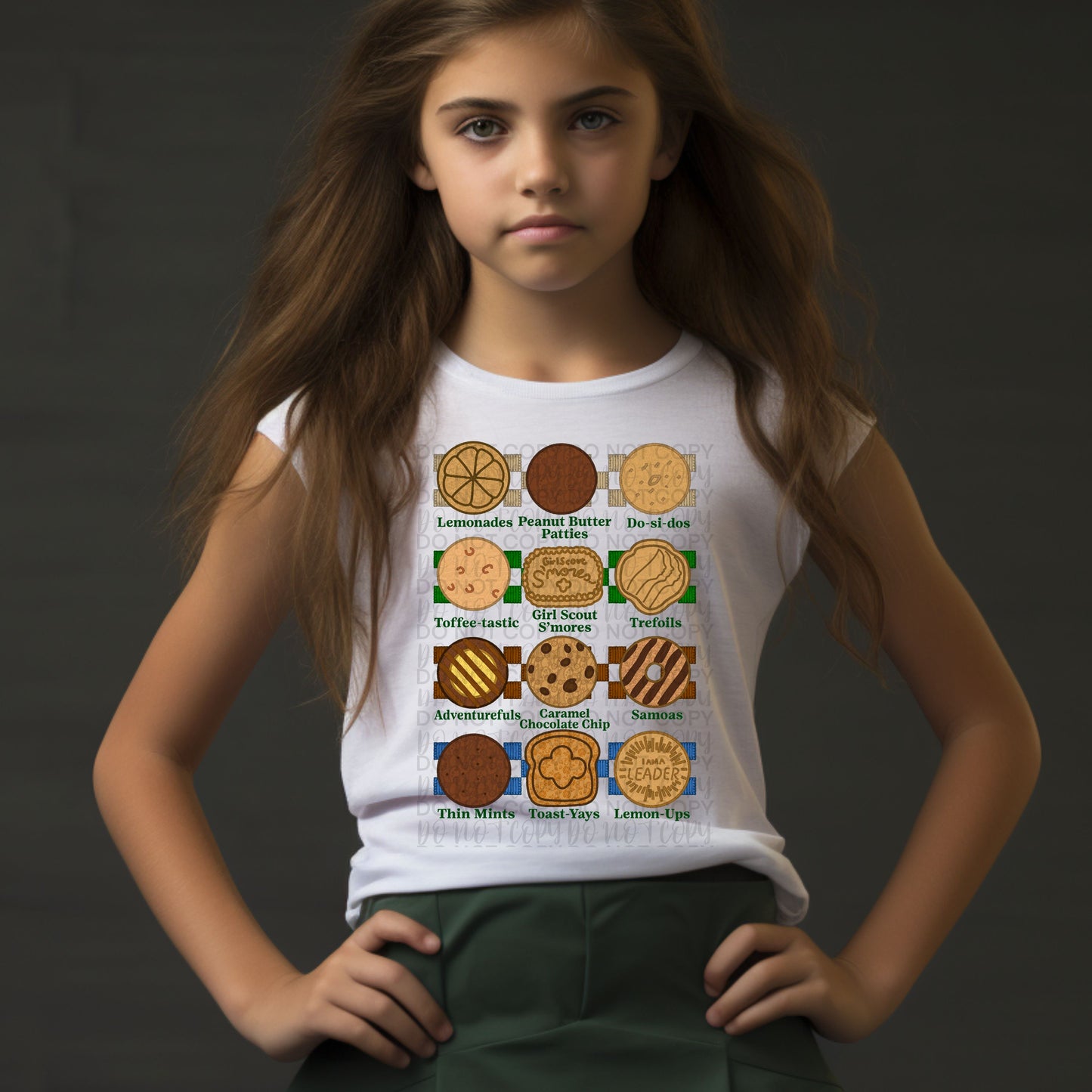Girl Scout Cookie Chart- Embroidery