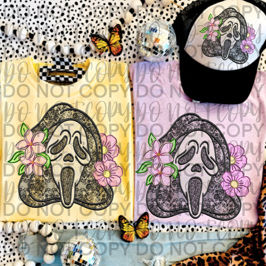 FLORAL FAUX LACE GHOSTFACE