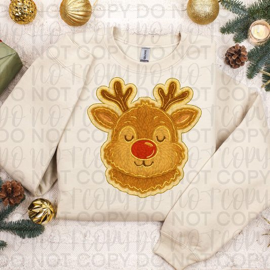 Chenille Patch Reindeer