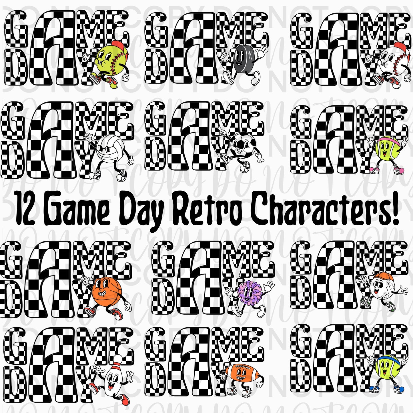 Retro Character Game Day Bundle