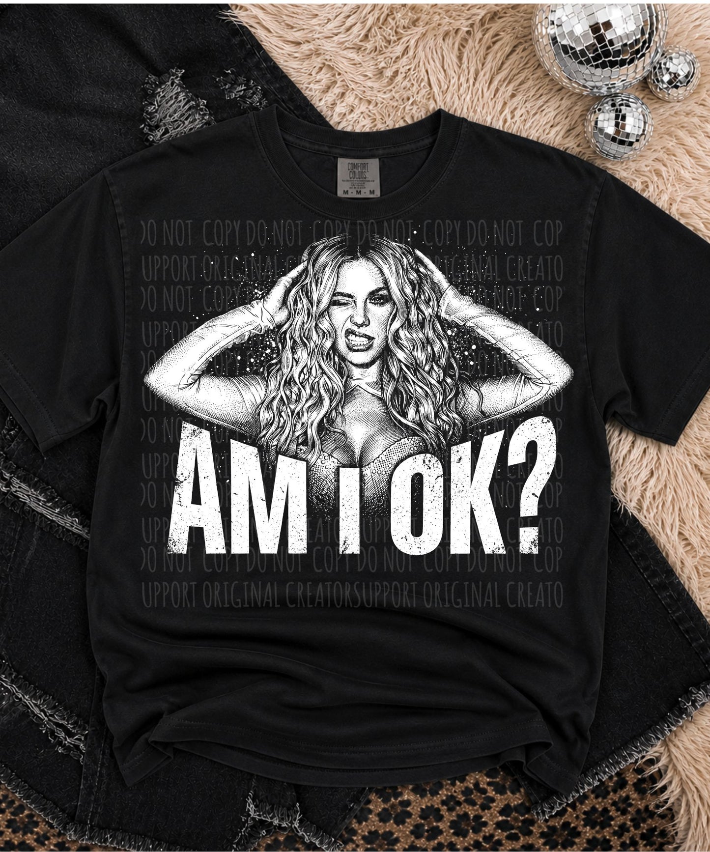 AM I OKAY- COLOR AND WHITE OPTIONS- DARK TEES ONLY